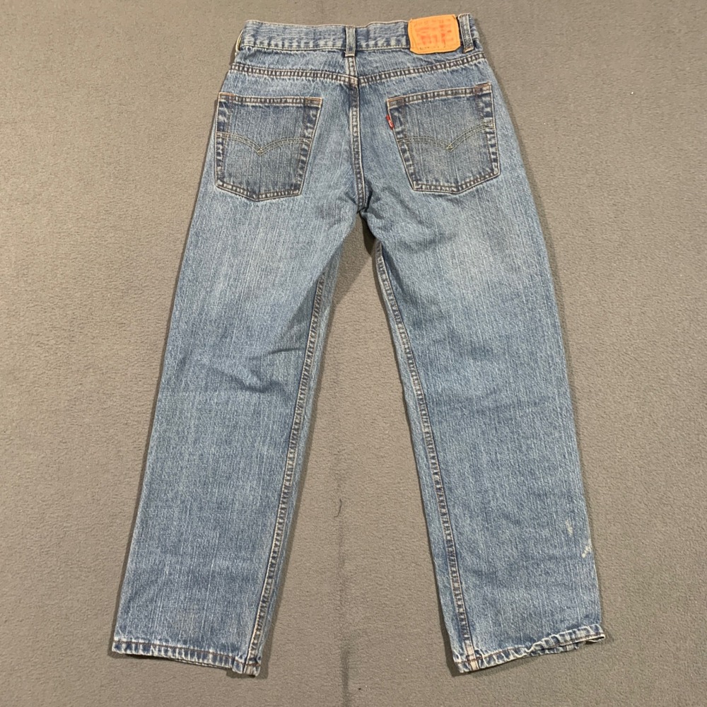 90s Boy's Levi's 550 Relaxed Fit Jeans Blue Denim W26 L26 Size 12‎ Regular - Picture 7 of 9